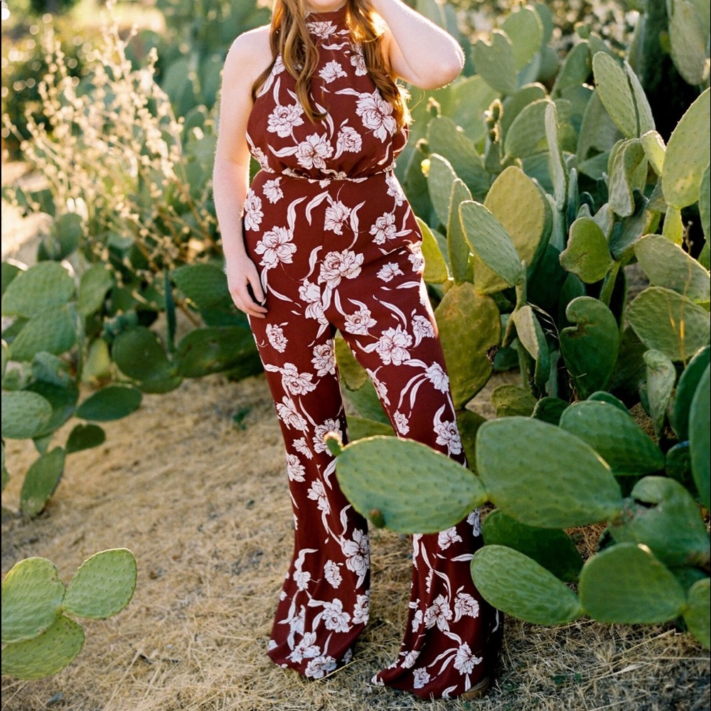 High Neck, Backless Show Me Your Mumu Jumpsuit